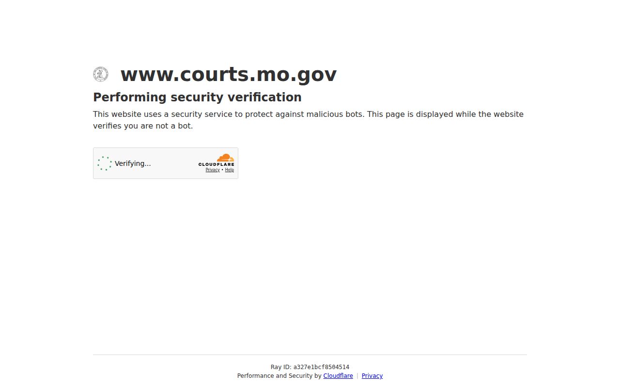 St. Clair County case lookup source showing Missouri Case.net public search home