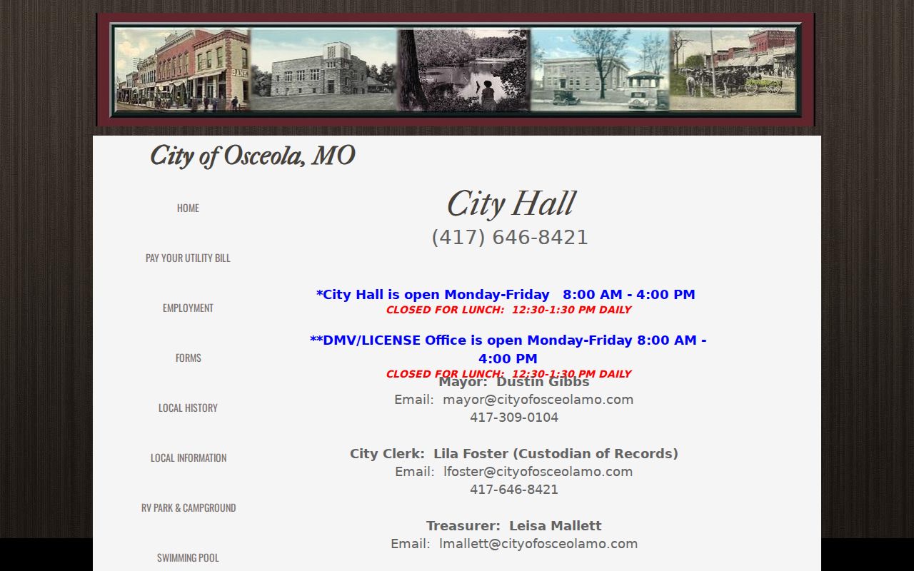 Osceola court docket City Hall records source