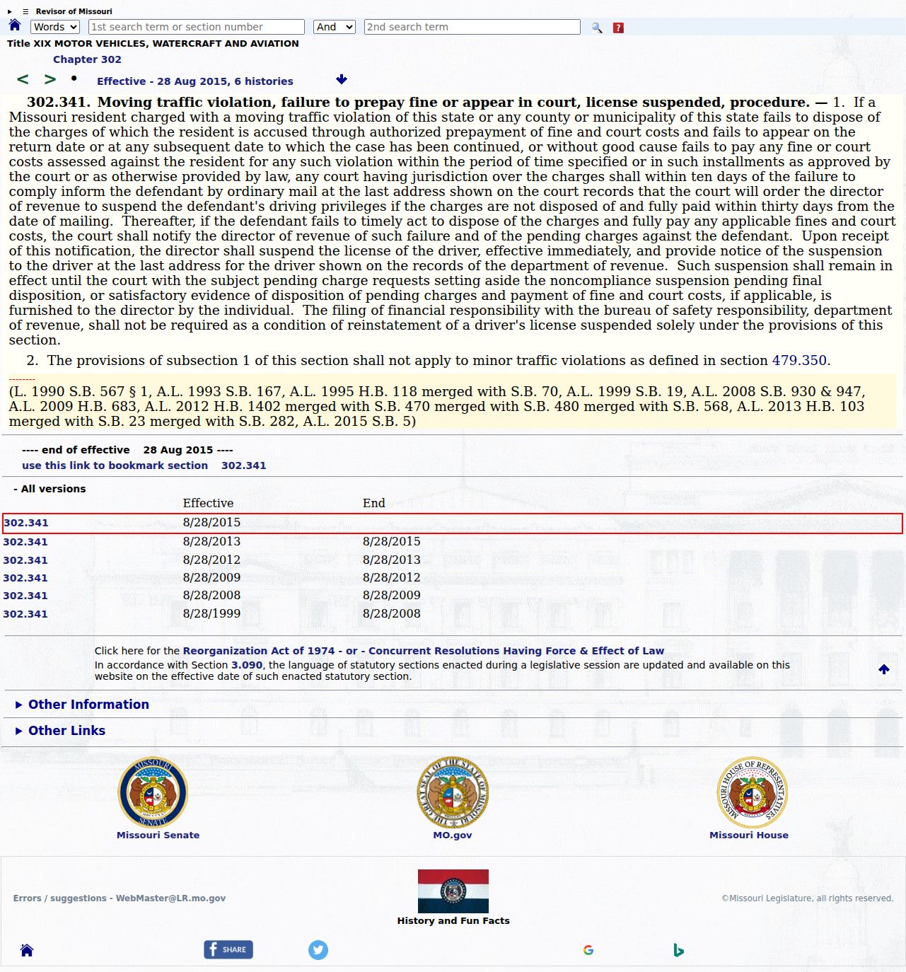 St. Clair County traffic court record source for moving traffic failure notice law